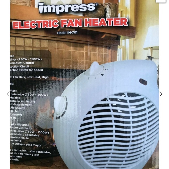 NWOT impress IM-701 1500 Watt Compact Fan Heater inkoprom.com